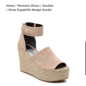 Dolce Vita Straw wedges - blush